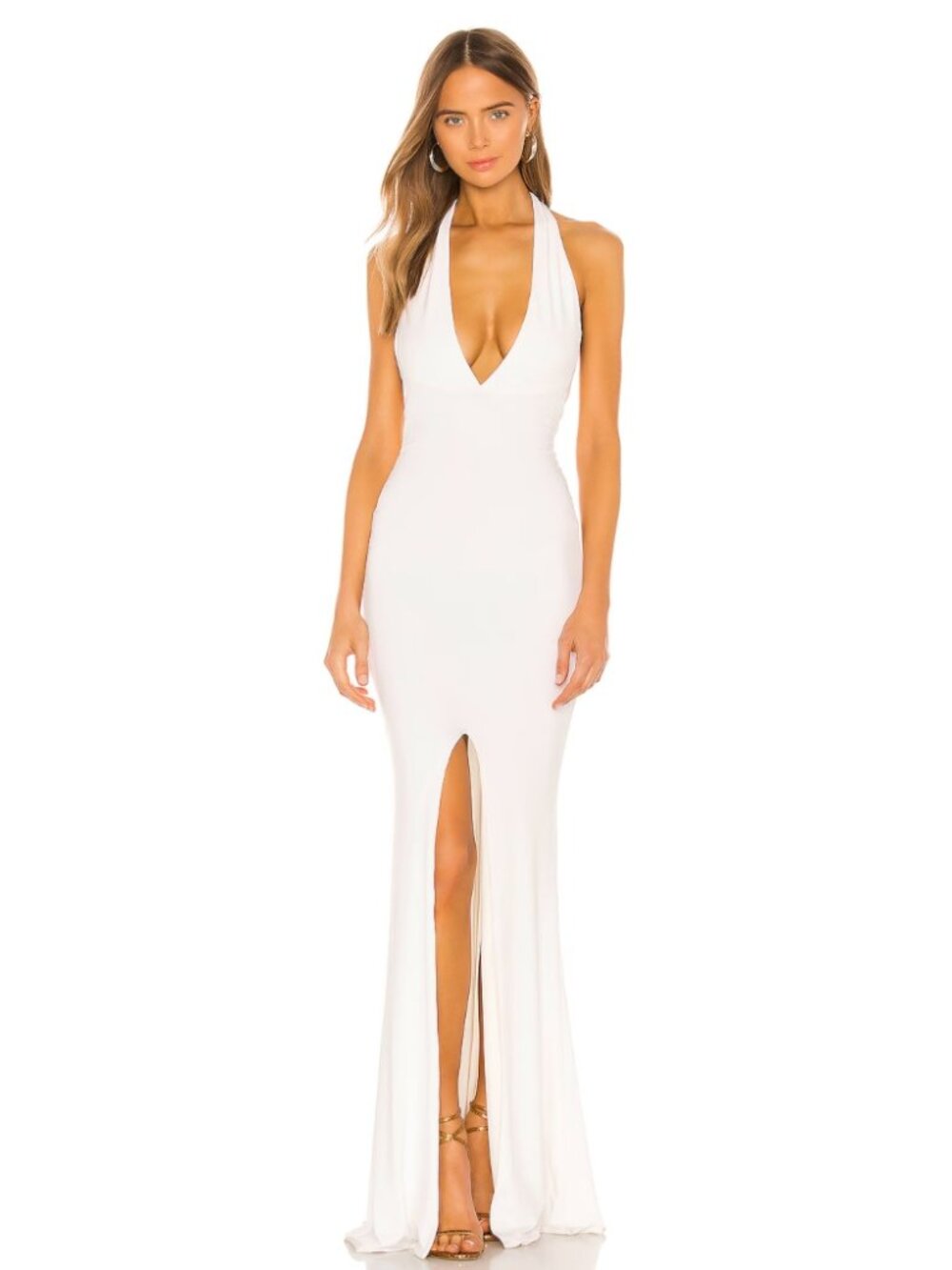 NWT Nookie x REVOLVE Illegal Halter Gown White Backless Wedding Classy Size S